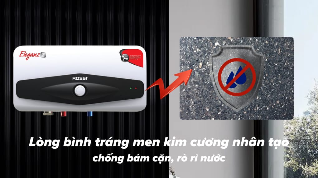 Lòng bình tráng men kim cương nhân tạo chống bám cặn, rò rỉ nước