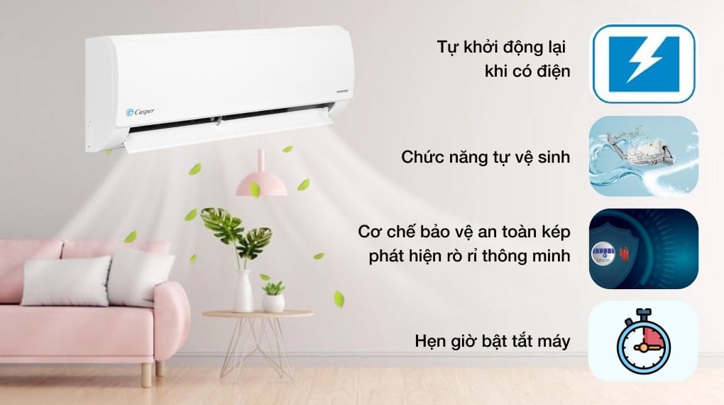 Máy lạnh Casper Inverter 1 HP IC-09TL32 - Đa dạng tiện ích